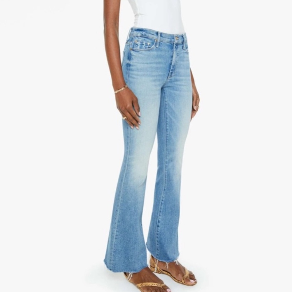 MOTHER Light Blue Flare Jeans